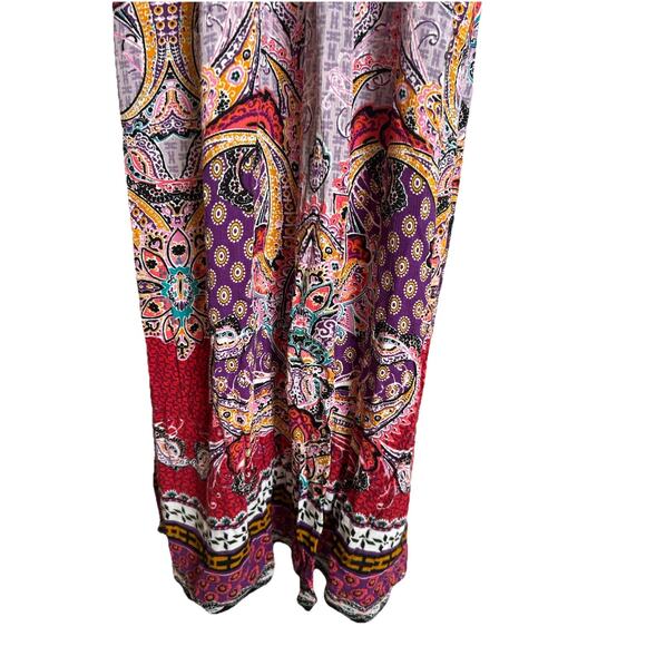 Womens 2XL Maxi Dress Wedding Guest Floral Peasant Paisley Patchwork Fairy XXL - Picture 13 of 15